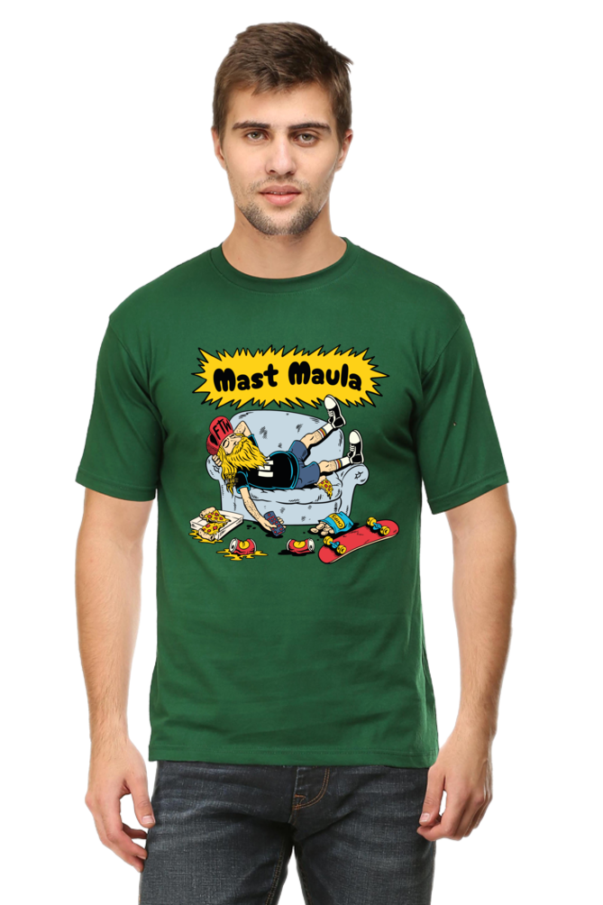 Graphic T-Shirt with Hindi Quote MAST MAULA | Unisex T-Shirts for Men & Women | 100% Cotton | Casual Graphic Tee | Cash on Delivery Available